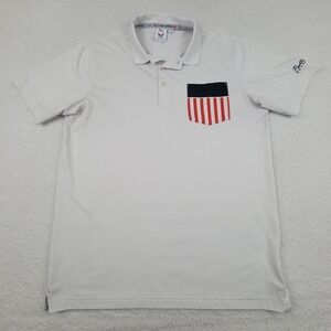 Puma Volition America Pretty Lake Golf Club Polo Shirt Mens US Medium M *READ